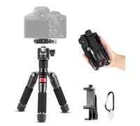 NEEWER Mini Trípode Escritorio Cámara con Soporte Teléfono Compatible con iPhone para Grabar Filmar, 20''/50cm Soporte Pequeño Portátil para Webcam DSLR, Rótula 360°, Placa QR 1/4", TP-AAM521