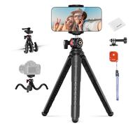 NEEWER Mini Trípode Flexible Móvil Phone Tripod Portátil Vlogs Palo Selfie con Remoto/Soporte Móvil/Adaptador Cámara Acción/Paño Limpieza para Grabar Video, Compatible con GoPro Insta360 Camera, TP35