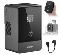 Neewer Mini V Mount batería, dos vías 100 W USB C PD 3.0 carga rápida, 2,5 horas hasta la carga completa, 6 puertos/OLED para videocámara de vídeo, compatible con SmallRig BMPCC 4k 6k, PS099F