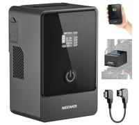 NEEWER Mini V Mount Battery 6800mAh 99Wh 14.5V, Mini V Lock Battery with 65W PD Type C/D Tap/BP/USB A/Dual DC Port/OLED Display para videocámara Compatible con SmallRig BMPCC 4k 6k, PS099E