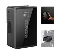 NEEWER Mini V Mount Battery con D Tap/USB C/USB A/BP/Puertos DC Dobles/Pantalla OLED, 3450mAh 50Wh 14,54V V Lock Batería Soporta 45W PD Carga Rápida para Monitor de Cámara Luz de Video, PS050E