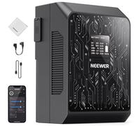 NEEWER Mini V Mount Battery Smart App Control 6800mAh 99Wh 100W PD Carga Rápida con OLED/Paño de Limpieza Backup Fuente de alimentación Compatible con BMPCC 4K 6k Videocámara Monitor Luz de vídeo
