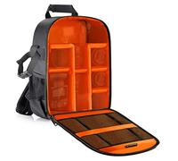 Neewer Mochila para cámara flexible acolchada con separadores con protector antigolpes, para cámaras SLR y otros accesorios, interior naranja