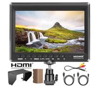 NEEWER F100 7 Inch Monitor Campo Externo HD Video Assist IPS 1280x800 HDMI 1080p con 4400mAh F750 Batería, Parasol & 360° Rótula para Cámaras DSLR, Estabilizador Man, Equipo Grabación Video Rig