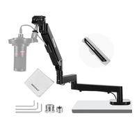 NEEWER MS002 Soporte Brazo Micrófono Escritorio Perfil Bajo con 360° Giro Amortiguación Neumática Ajustable Gestión Cables Paño Limpieza,Soporte Escritorio Compatible con Shure MV7 SM7B Blue Yeti Mic