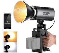 NEEWER MS150B 130W Bi Color Luz Video LED, Iluminación Continua Mini COB Portátil Foto App Control, 2,4G Modo Foco Lámpara, 200000 Lux/0.5m, 2700K-6500K, 12 Escenas, 2 Opciones Fuente para Estudio