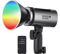 NEEWER MS150C RGBWW Luz de Vídeo LED con 2,4G/App Control, 150W Metal Mini RGB COB Foco Lámpara Continua Bowens Mount 2700K-6500K 16600lux/1m CRI97+/TLCI98+ 17 Efectos para Estudio Fotográfico, RGBCW
