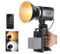 NEEWER MS60B Luz de Vídeo LED con 2.4G/App Control, 65W Mini Compact COB Bi Color Foco Lámpara Iluminación Continua 2700K-6500K, 40000lux@1m, CRI 97+/TLCI 98+,12 Efecto, PWM Atenuación, Bowens Mount