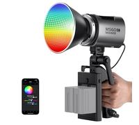 NEEWER MS60C 65W RGBWW Luz Video LED 2,4G/App Control Mini Compact Handheld RGB Iluminacion Video Continua COB Foco Lampara Bowens Mount 2700K-6500K/8300lux@1m/CRI 97+/TLCI 98+/17 Efectos + RGBCW