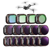 NEEWER ND & CPL & Filtro de Efecto Conjunto Compatible con DJI Mini 4 Pro, 16 Pack HD ND16 ND32 ND64 ND128 ND256 ND512 ND1000 ND16/PL ND32/PL ND64/PL ND128/PL ND256/PL UV CPL LPR, Difusión Negra 1/4