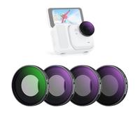 NEEWER ND Filter Set Compatible con Insta360 GO Ultra(CPL/ND8/ND16/ND32),Atornillar Polarizador Circular Filtro Objetivo Densidad Neutra Cristal Optico HD Marco Delgado Action Camera Acessorio,FL-C51