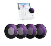 NEEWER ND Filter Set Compatibles con Insta360 GO Ultra(ND8/ND16/ND32/ND64), Atornillar Objetivos Filtros Densidad Neutra Kit Cristal Optico HD Multicapa Marco Delgado Action Camera Accessorie, FL-C55
