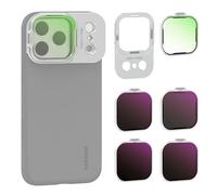 NEEWER Juego de filtros ND solo para funda de teléfono PA133, densidad neutra ND8/16/32/64 + difusión negra 1/4 + placa trasera magnética, kit de accesorios de filtro de lente compatible con iPhone 17