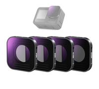 NEEWER ND Filtro Compatible con GoPro Hero 13 12 11 10 9 Negro, Paquete de 4 ND4 ND8 ND16 ND32 Kit de Filtros de Lente de Densidad Neutra HD Multicapa Accesorio de Cámara de Acción Delgada, FL-GP9