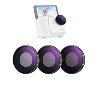 NEEWER ND Filter Set Compatible con Insta360 GO Ultra (ND8/ND16/ND32), Atornillar Objetivo Filtro Densidad Neutra Kit Multicapa HD Óptica Cristal Marco Delgado Cámara Acción Accesorios, FL-C50