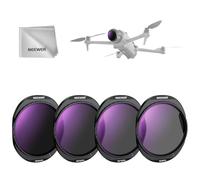 NEEWER ND Filtro Set Compatible con dji Mavic 4 Pro (Paquete de 4), Screw On ND8/PL+ND16/PL+ND32/PL+ND64/PL Multicapa Cristal Óptico HD Densidad Neutra Drones Filtros Objetivos con Estuche Magnético