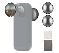 NEEWER ND Filtros Compatible con Insta360 X5, ND16 Filtro Objetivo Juego, 4 Pasos Reducción de Luz Rosca Detección Automática Vidrio Óptico Multicapa Densidad Neutra, Accesorio para Action Cam, 2 Pack
