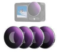 NEEWER ND Filtros Set Compatible con DJI Osmo Action 4/Action 5 Pro (Paquete de 4), Filtros ND8 + ND16 + ND32 + ND64 con Rosca, Accesorios para Cámaras Acción, Vidrio Optico HD Multicapa, FL-B04
