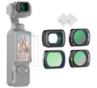 NEEWER ND - Juego de filtros compatibles con dji Osmo Pocket 4 & Pocket 3 Creator Combo Accesorios, Objetivo Gran Angular, Filtro Gris Variable ND2-32, Filtro polarizado CPL, 1/4 Black Diffusion