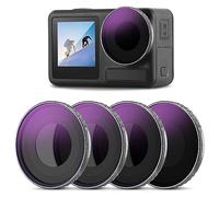 Neewer Juego de filtros ND/PL Compatible con dji Osmo Action 4/Action 5 Pro (Paquete de 4), Tornillo ND8/PL+ND16/PL+ND32/PL+ND64/PL, Kit de Filtro de cámara de acción, Accesorios de cámara de acción