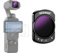 NEEWER ND64-512 Filtro ND Variable Compatible con DJI Osmo Pocket 3, Filtro Magnético 6-9 Stop Limitada Ajustable con Vidrio Óptico Multirecubierto HD Accesorio/Marco Aluminio/2 Protector Pantalla LCD