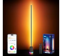 NEEWER NF06 Lámpara Suelo Inteligente LED,1500lm RGBCW Luz Pie Esquina,Compatible con Google Assistant Alexa,App/AI Diseño/Musica Sync/16Millon Color Luz Ambiental,Sala Estar Dormitorio Decorar Hogar
