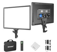 NEEWER NL288 Panel Luz LED Video, 45W 4800Lux 3200K-5600K CRI97+ Regulable Bicolor 18" Key Lighting Estudio Fotográfico, Grabación Streaming Videojuegos, Remoto, Paño Limpieza, Batería No Incluida