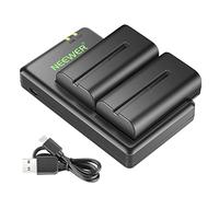 NEEWER NP-F550 Juego de Cargador de Batería, Compatible con Sony NP F970 F750 F960 F530 F570 CCD-SC55 TR516 TR716 y Luz LED NEEWER, Monitor (2-Paquete Baterías de Repuesto, Cargador de Doble Ranura)