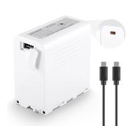 NEEWER NP-F970 10500mAh Batería de Repuesto, 4,8H Tiempo de Carga 20W PD Cable USB C Carga Rápida, Batería Recargable para Luz y Videocámara para Sony FX3/FX30/A7, para Canon R5, para Nikon Z8, Blanco