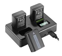 NEEWER NP-FW50 - Lote de 3 baterías y Cargador de Repuesto de 1100 mAh NP-FW50 y Cargador USB de Triple Ranura Compatible con Sony ZV-E10 A7 A7R A7RII A7II A7SII A7S A7RII A6300 A6400 A6500 RX10