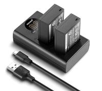 NEEWER NP-W126/NP-W126s Cargador de Batería Repuesto Set con Cargador Doble y Cable USB C, (Paquete de 2) Batería de Cámara 1140mAh Compatible con Fuji X100VI X-T30 II X-S10 X-T200 X100F X100V X-A5