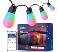 NEEWER NR01 Guirnalda Luces Exterior 30M, Smart IA RGBW con App | Regulables, IP65 impermeables, 30 focos LED, 50+ escenas, 2700K-6500K, compatible con Alexa Google