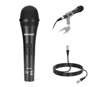Neewer - Micrófono dinámico cardioide con Cable Macho XLR a Hembra XLR, construcción metálica rígida para Pickup Profesional de Instrumentos Musicales, Voz, radiodifusión, discurso, Negro(NW-040)