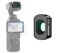 NEEWER Objetivo Gran Angular 0,72X FOV 112° Compatible con dji Osmo Pocket 3 Creator Combo Accesorios, Lente Asférica Action CAM Multicapa magnética con Marco de Metal, 1 Protector de Pantalla, LS-70