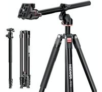 NEEWER Trípode Horizontal para cámara con Cabeza de Bola y Columna Central Flexible, Soporte de Viaje de Metal DSLR de 90 Pulgadas de Alto, Placa QR Tipo Arca y Patas invertidas, Carga máxima de 13.2
