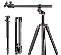 NEEWER Trípode Horizontal para cámara con Cabeza de Bola y Columna Central Flexible, Soporte de Viaje de Metal DSLR de 90 Pulgadas de Alto, Placa QR Tipo Arca y Patas invertidas, Carga máxima de 13.2