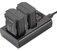 NEEWER Pack de 2 NP-FZ100 Baterías Repuesto y Cargador Doble Ranura Compatibles con A9 III A9 II A9 A7RV A7R IV A7R III A7 IV A7 III A6700 A6600 A7C A1 ZV-E1 ZV-E10 II FX3 FX30, 2280mAh