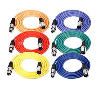 NEEWER Pack de 6 cables de audio de 1 metro, XLR macho a XLR hembra, micrófono de color (verde, azul, morado, rojo, amarillo, naranja)