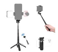 NEEWER Palo Selfie con Obturador Remoto Bluetooth Desmontable, trípode de Viaje Plegable Ligero para iPhone, Soporte de teléfono de 360°, Zapata fría para Youtube/TikTok, Vlogs en Vivo, fotografía