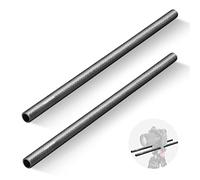 NEEWER Paquete de 2 Varillas de Extensión de Fibra de Carbono de 40cm y 15mm, Compatible con SmallRig Compatible con Tilta Sistema de Soporte de Riel de Barra de 15mm,para DSLR Shoulder Rig, SR003