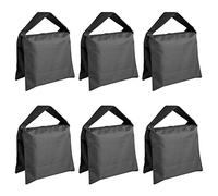Neewer Paquete de 6 Sacos de Arena para Fotografía o Vídeo Alforjas para Soporte de Luz, Trípodes o Brazos de Pluma Negro