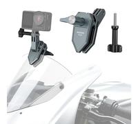 NEEWER Parabrisa Motocicleta Action Camera Clamp Mount,Aleación Aluminio Clip con 3 Prong Adaptador &1/4" Agujero,Compatible con GoPro Hero 13 12 dji Insta360 Adaptador para POV Video Grabación,AC032