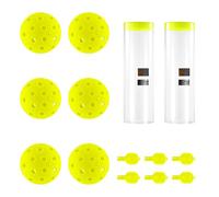 NEEWER PB01 LED Pickleball Set, Brilla en Oscuridad Light Up Glow in The Dark Pickle Balls Accessories con Tubo Almacenamiento para Pickleball Entrenamiento & Práctica Nocturna Exterior, 6 Packs