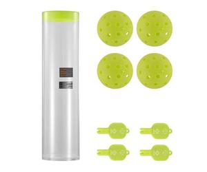 NEEWER PB02 - Juego de bolas de pickleball LED que brillan en la oscuridad, accesorios con tubo de almacenamiento para entrenamiento nocturno y práctica de pickleball al aire libre, 4 paquetes