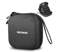 NEEWER Estuche de Almacenamiento de 11x11cm Filtro Rígido, Bolsa Transporte Resistente al Agua Anti Polvo con Divisores Expandibles, Correa de Muñeca Mosquetón para Seis 86mm Filtros Circulares, PB12