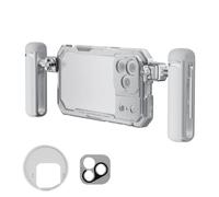 NEEWER Phone Cage Kit Compatible con iPhone 17 Pro Max Only, accesorios estabilizadores de vídeo con anillo de filtro de 67 mm, placa trasera de lente de 17 mm, adaptador en T, dos asas de liberación