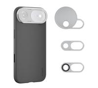 NEEWER Phone Case Funda Solo para Air, TPU/PC Protector Phone Cover con 67mm Anillo Filtro 17mm Lens Backplate T Mount Lens Adapter Compatible con Moment MagSafe iPhone Air, PA162 (Negro + Plateado)