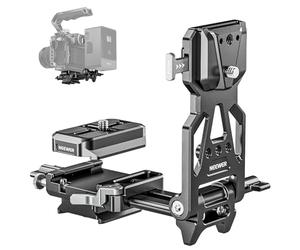 NEEWER Placa de Batería V Plegable con Base de Cámara Liberación Rápida Tipo Arca, Equipo de Vídeo DSLR Ligero Compatible con Estabilizador dji RS5 RS4 RS3, Jaula SmallRig, PS015 Pro