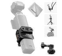 NEEWER Pocket 3 Cage Compatible con dji Osmo Pocket 3 & Creator Combo Accesorios, Gimbal Video Grabar Extension Rig con Adaptador para Cámara Acción, Roscas 1/4", Zapata Fría, Paño de Limpieza, AC009