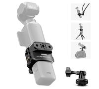 Neewer Pocket AC009 - Soporte de grabación de video cardán de aleación de aluminio con adaptador de extensión de cámara de acción de rosca de 1/4 pulgadas, zapata fría compatible con DJI Osmo Pocket 3